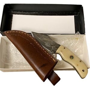 Custom Knife with Leather Holder